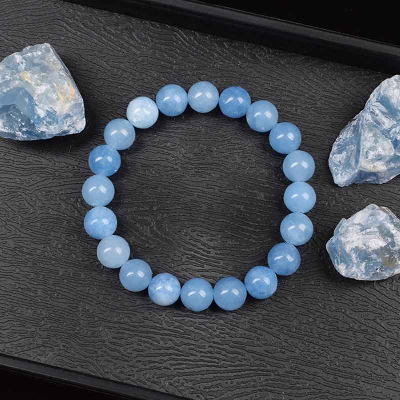 Mia - Armband met Natuurlijke Aquamarijnkwarts-Kralen